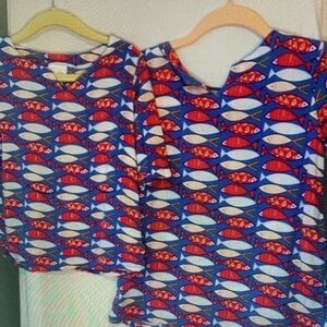 Kids Fish Pattern Swim Set